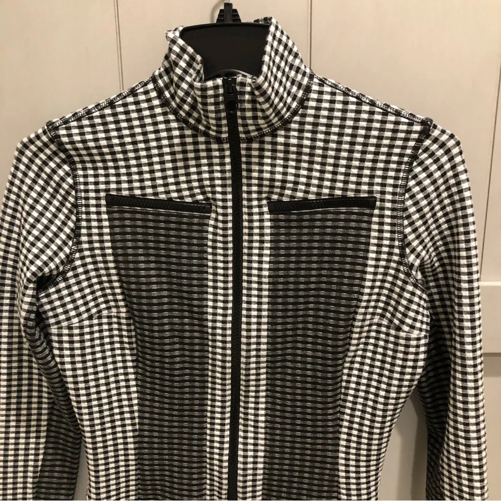 Proenza Schouler Checkered Turtleneck Zip Up - Picture 4 of 7
